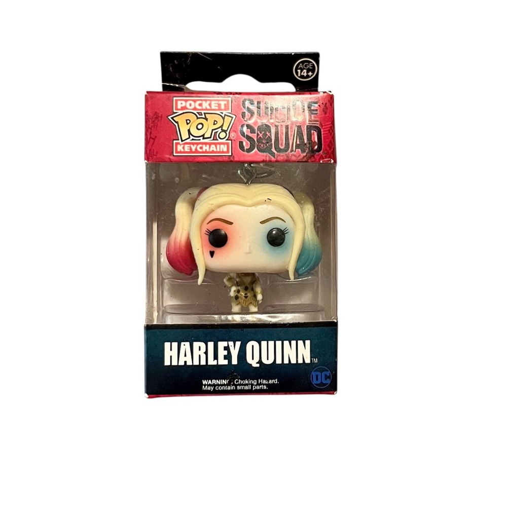 Funko Harley Quinn Pocket Pop Keychain - Red, Blue, White
